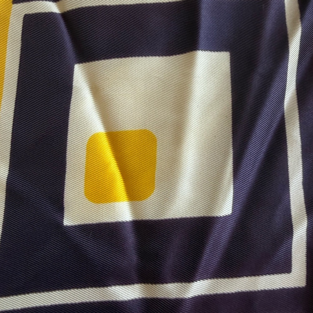Raffaello Scarf in Yellow, White & purp - Picture 4 of 9